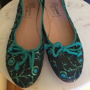 Denim Bisue ballerina flats from Anthropologie